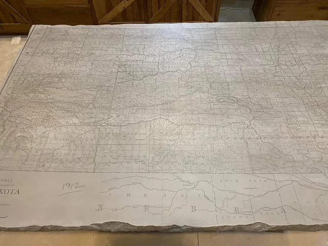 Vintage-map surface detail